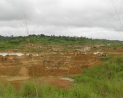 Artisanal diamond fields in Kono, Sierra Leone.