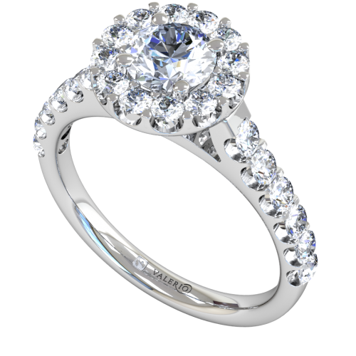 Diamond Starburst Cluster Engagement Ring